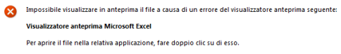 Errore aprendo un allegato di Outlook
